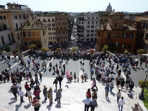 Rome top of Spanish Steps